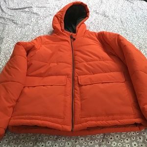 Kid’s Puff Winter Jacket size L, Orange Color, Brand new . Never wear.